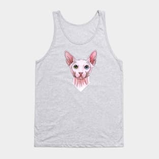 Sphynx cat portrait Tank Top